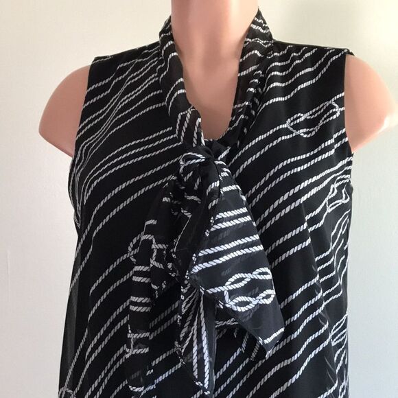 Susan Graver Sleevless Lined Chiffon Tunic - Picture 3 of 7